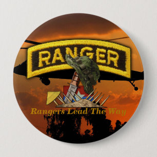 Airborne Rangers Veterans Vets LRRP 10 Cm Round Badge