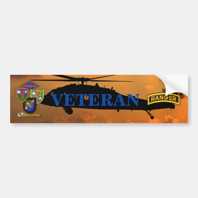 Airborne Rangers Veterans Vets LRRP Bumper Sticker (Front)