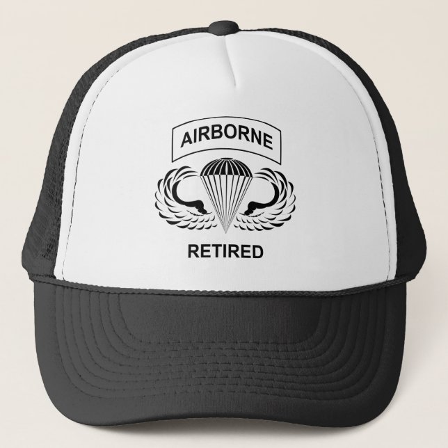 Airborne Retired Trucker Hat (Front)