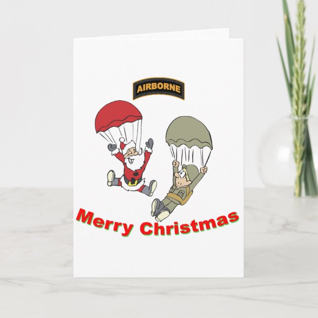 Airborne Santa II Holiday Card (Front)