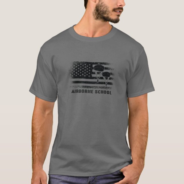 Airborne School Paratrooper Army T-Shirt (Front)