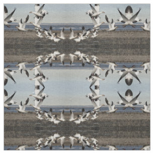 Airborne Snow Geese Fabric