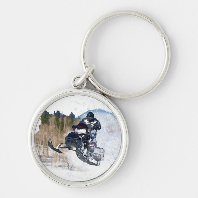 Airborne Snowmobile Key Ring (Front)