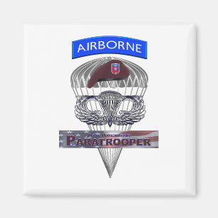 Airborne Tab Steel Paratrooper Jump Wings Magnet