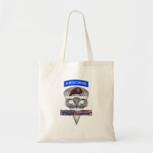 Airborne Tab Steel Paratrooper Jump Wings Tote Bag