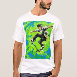 Airborne Trick – Skate Pulse in Motion T-Shirt
