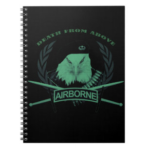 Airborne troops military insignia style spiral notebook