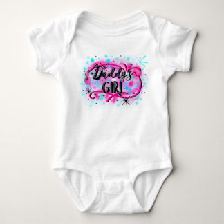 airbrush daddy's girl baby shirt pink