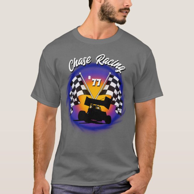 Airbrush sprint car  personalised Shirt (Front)