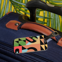 Airbrush Style Abstract Geometric Shapes Colourful
