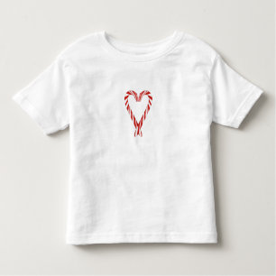 Airbrushed Candy Cane Heart Toddler Tee