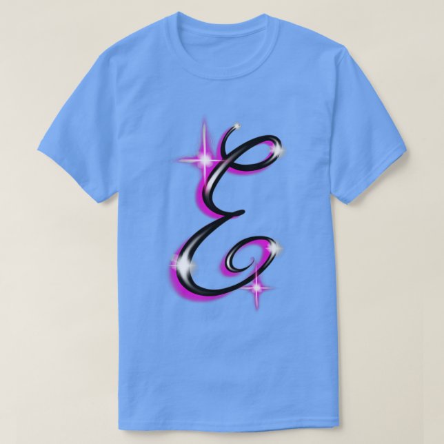 airbrushed letter e T-Shirt (Design Front)