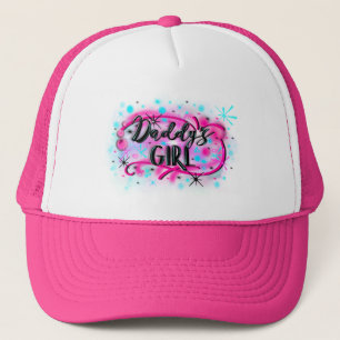 airbrushed pink daddy's girl hat cap
