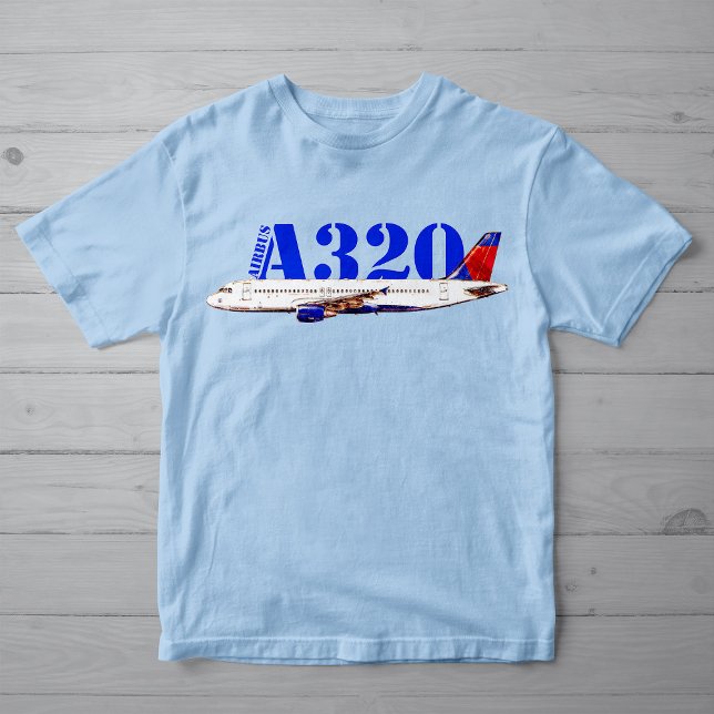 Airbus a320 Aeroplane Watercolor drawing T-Shirt (Creator Uploaded)
