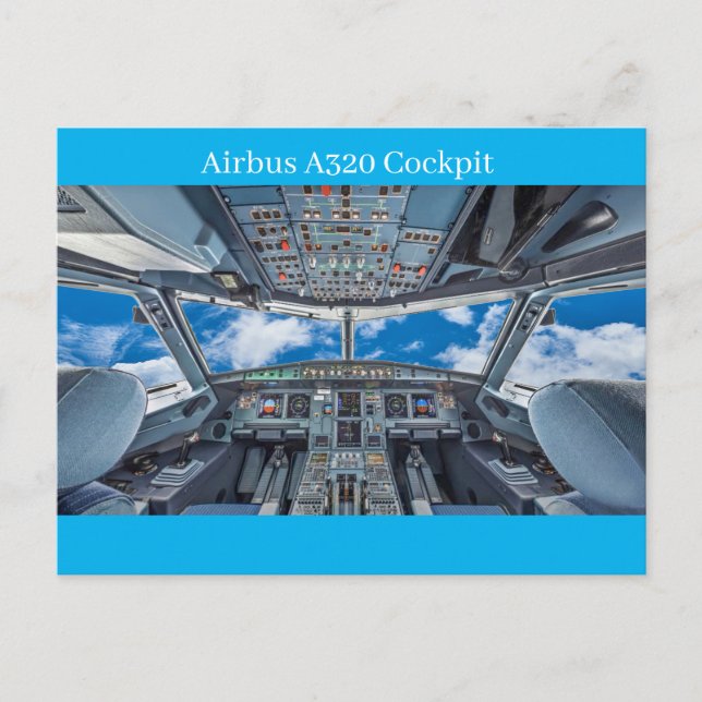 Airbus A320 Cockpit Postcard (Front)