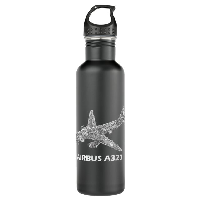 Airbus A320 jet aeroplane cutaway aviation pilot g 710 Ml Water Bottle (Front)