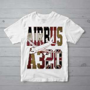 Airbus a320 Jetliner. Vintage European Flags T-Shirt