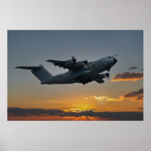 Airbus A400M At Sunset Poster