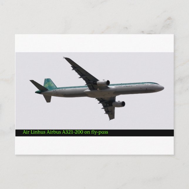 Airbus aircraft image for postcard (Front)