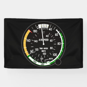 Aircraft Airspeed Indicator Flight Instrument Banner