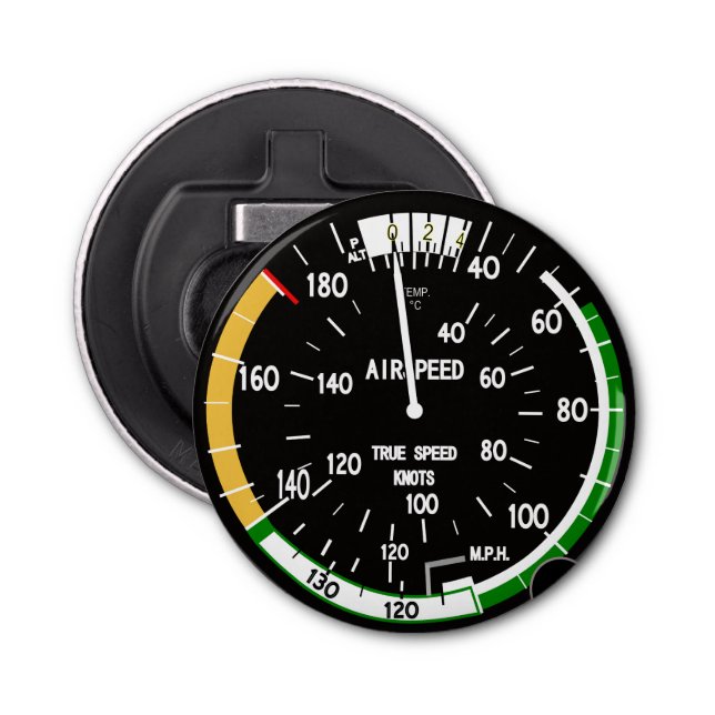 Aircraft Airspeed Indicator Flight Instrument Bottle Opener (Front)