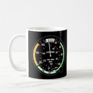Aircraft Airspeed Indicator Flight Instrument Coffee Mug