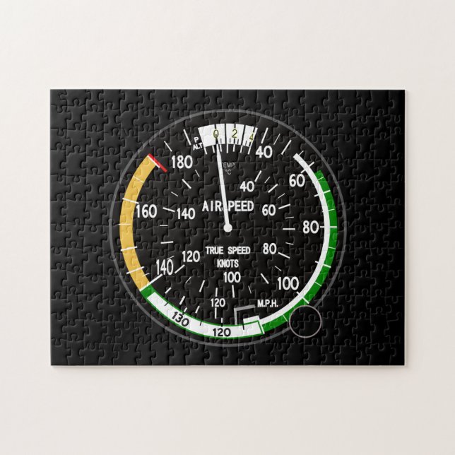 Aircraft Airspeed Indicator Flight Instrument Jigsaw Puzzle (Horizontal)