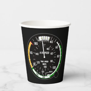 Aircraft Airspeed Indicator Flight Instrument Paper Cups