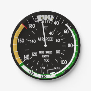 Aircraft Airspeed Indicator Flight Instrument Paper Plate