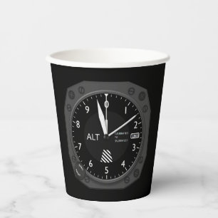 Aircraft Altimeter Paper Cups