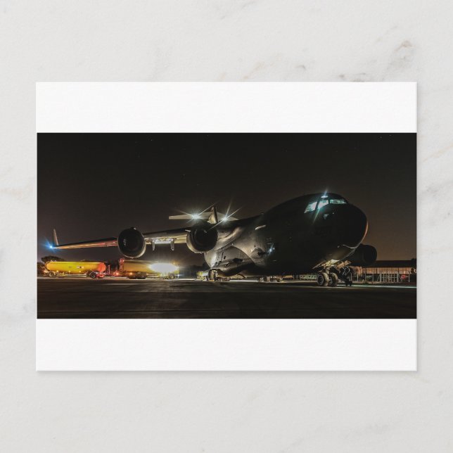 Aircraft at Night Postcard (Front)
