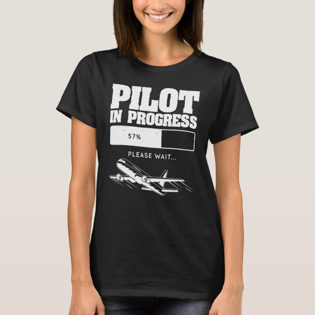 Aircraft Aviation Flying Plane Future Pilot T-Shirt (Front)
