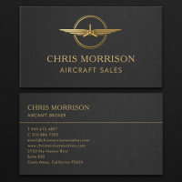 Aircraft Aviation Sales Business Card