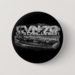 Aircraft carrier Carl Vinson Round Button Button