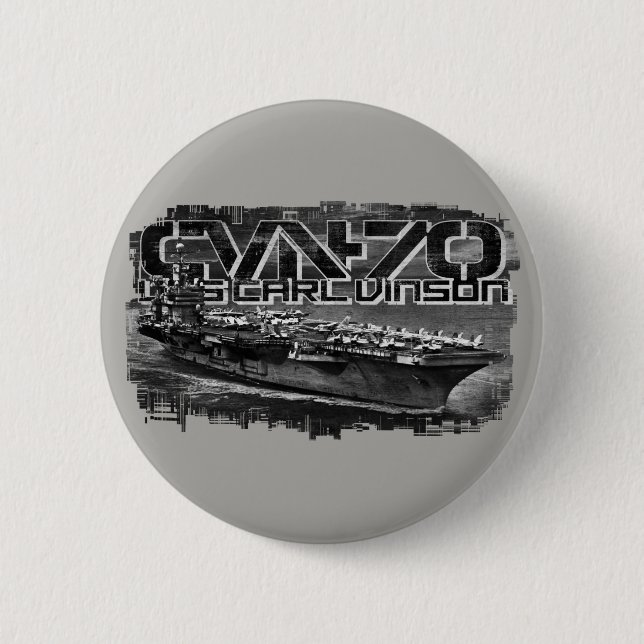 Aircraft carrier Carl Vinson Round Button Button (Front)