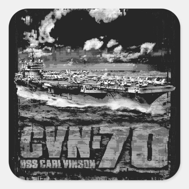 Aircraft carrier Carl Vinson Square Sticker (Front)
