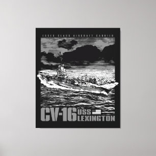 Aircraft carrier CV-16 Canvas Print