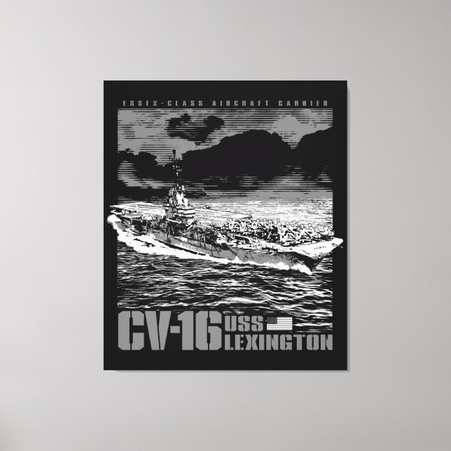 Aircraft carrier CV-16 Canvas Print (Front)