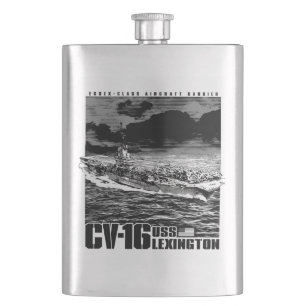 Aircraft carrier CV-16 Hip Flask