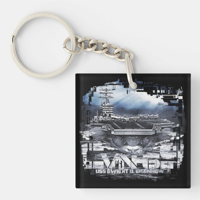 Aircraft carrier D.D.Eisenhower Acrylic Keychain (Front)