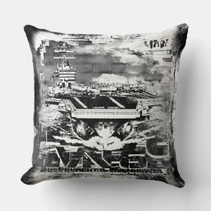 Aircraft carrier Dwight D. Eisenhower Throw Pillow