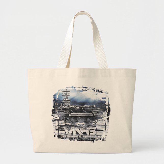 Aircraft carrier Dwight D. Eisenhower Tote Bag (Front)