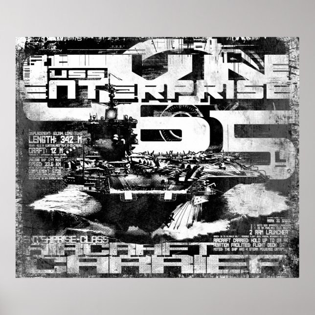 Aircraft carrier Enterprise Poster (Front)