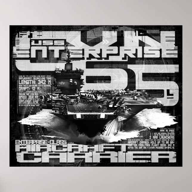 Aircraft carrier Enterprise Poster (Front)