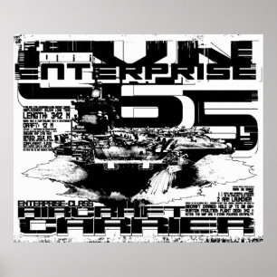 Aircraft carrier Enterprise Poster