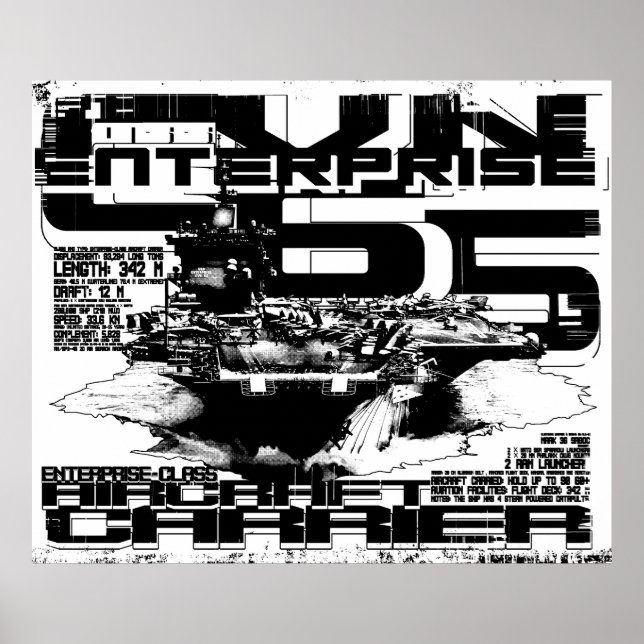 Aircraft carrier Enterprise Poster (Front)