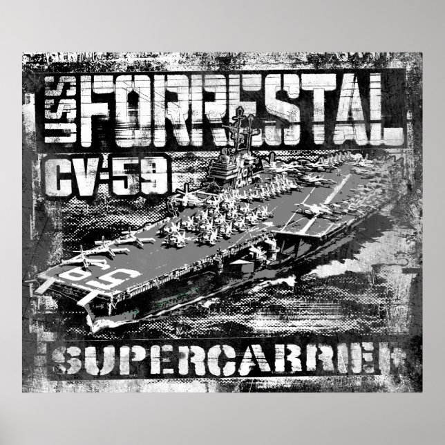 Aircraft carrier Forrestal Poster Poster (Front)