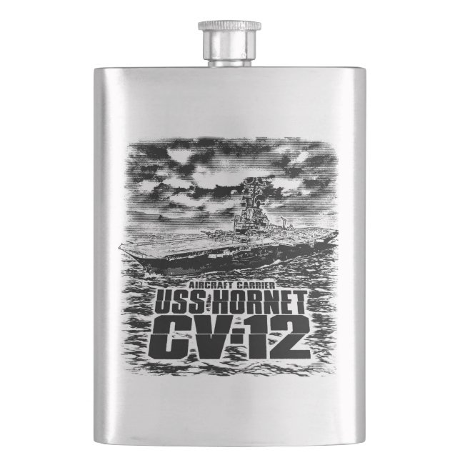 Aircraft carrier Hornet Hip Flask (Front)