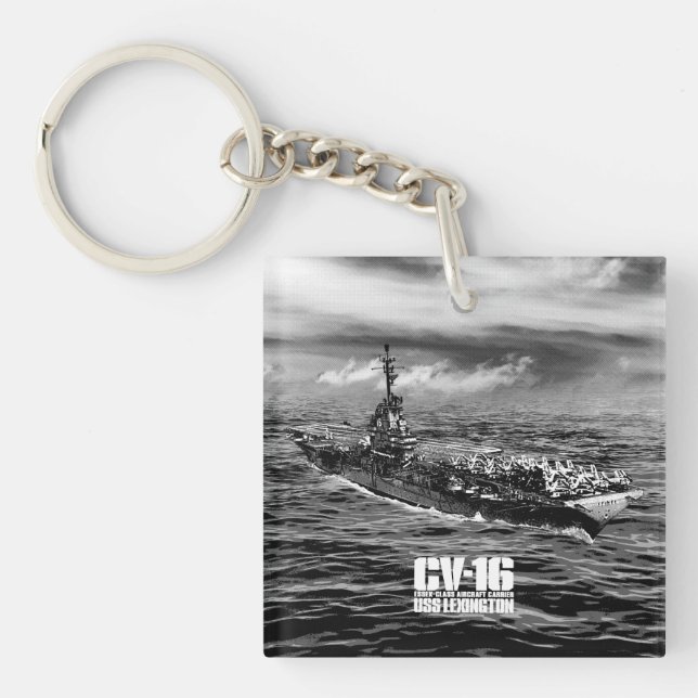 Aircraft carrier Lexington Aif keychain (Front)