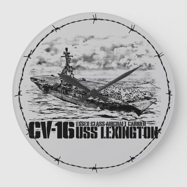 Aircraft carrier Lexington Aif wallclock (Front)